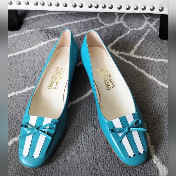 RARE!!! Salvatore Ferragamo Turqouise loafer NWOB - Picture 1 of 16